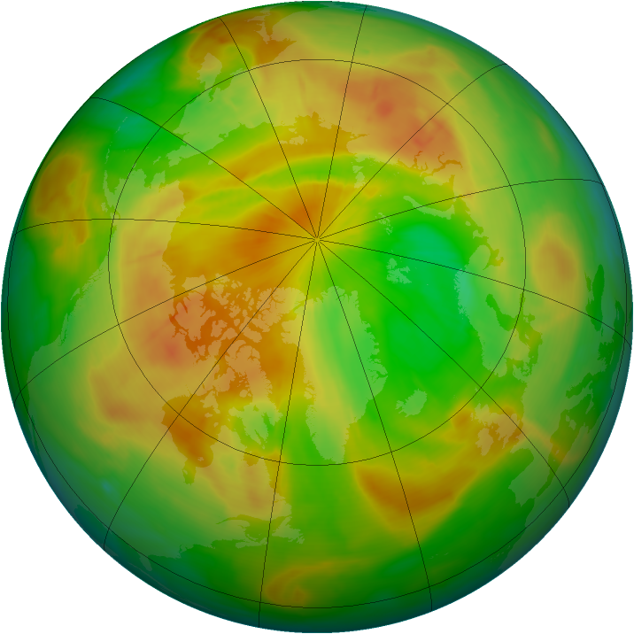 Arctic ozone map for 15 May 2009